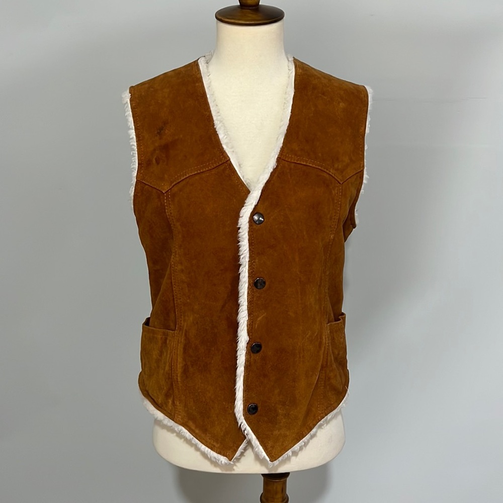 Vintage JC Penney leather vest women’s size S, as is